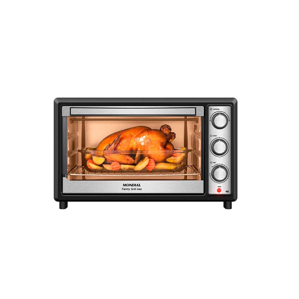Forno Elétrico Mondial Family Grill 48l Inox 1800w 60hz Frn-48-bi 220v