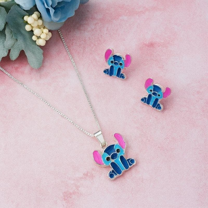 Conjunto Infantil Colar e Brincos Folheados – Várias Opções tendência