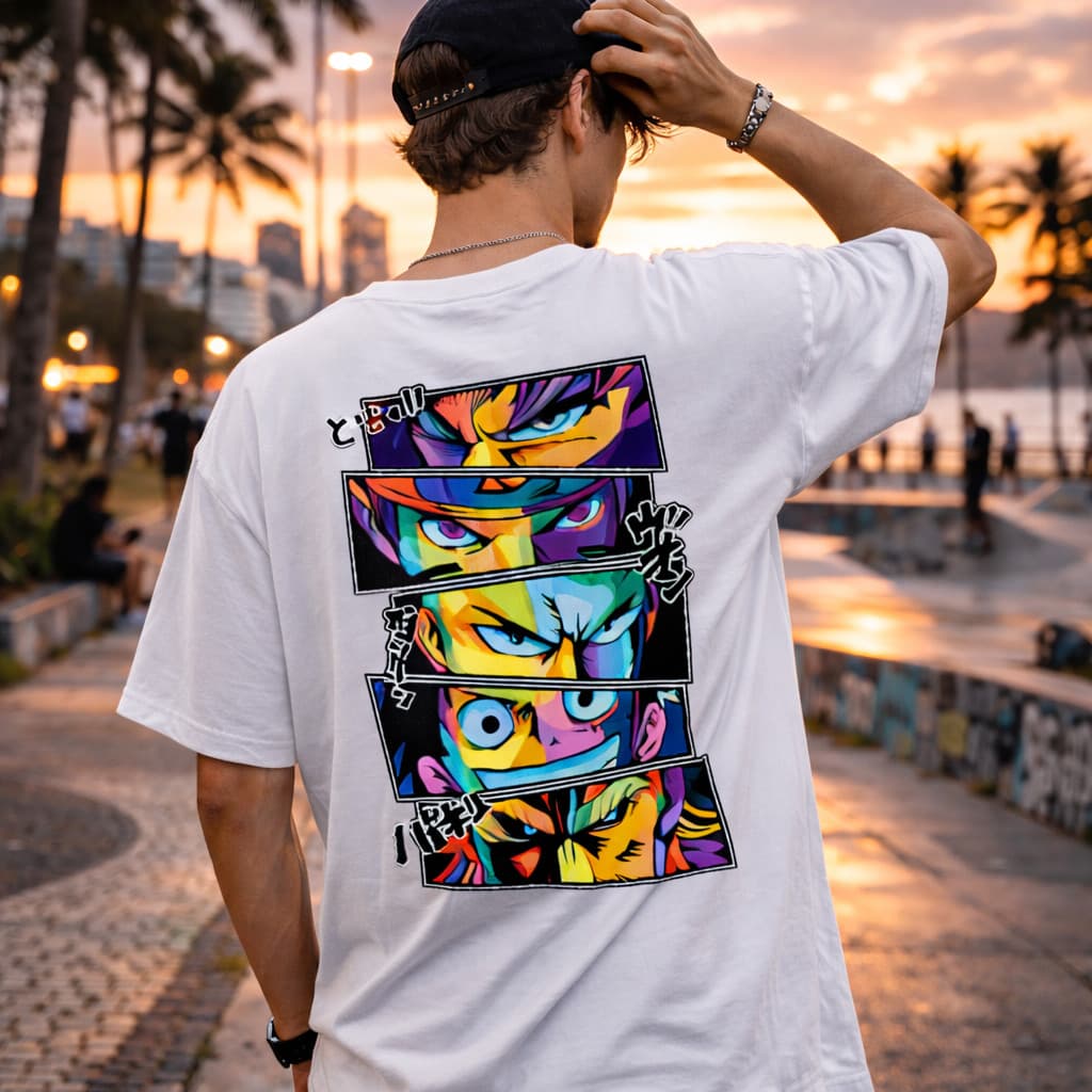 Camiseta Tradicional Draggon Tendência Anime Algodão Básica Streetwear Ball