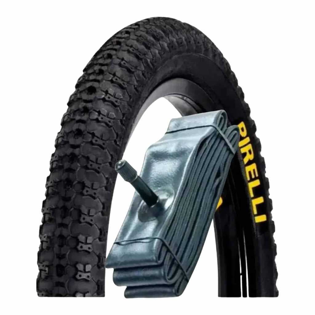 Pack com 01 Pneu 16 E 01 Camara 16 X 1.75 Top Cross Bicicleta Aro 16 Cross Infantil