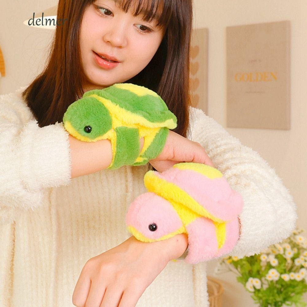 Pulseira DELMER Turtle Slap , De Pelúcia Da Série Raccoon Zoo De Elefante Fofo