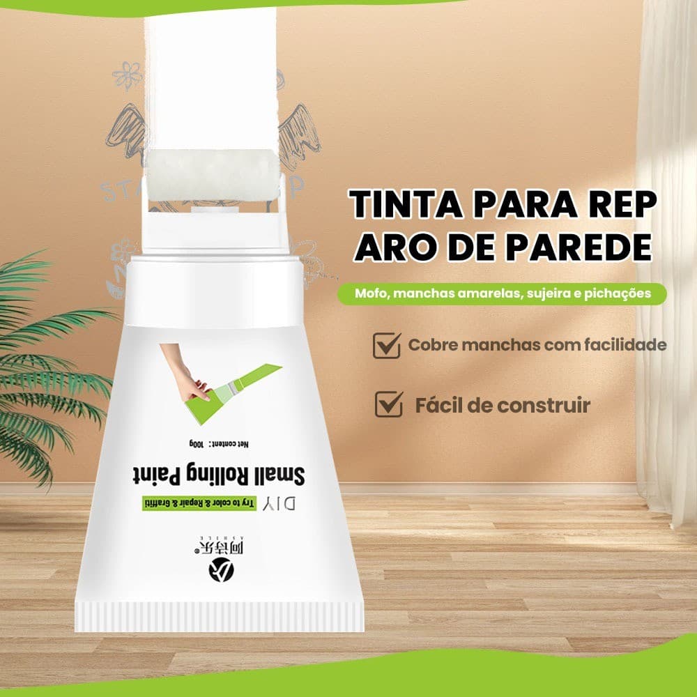 Pintura de reparo de parede Creme de reparo de parede Rolo pequeno Pincel Pintura Graffiti Capa Remodelação de parede