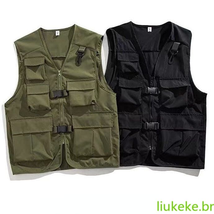 Colete Tático Casual Sem Mangas para Homens 66889 V4CW