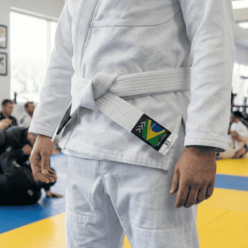 Faixa Jiu Jitsu Com Ponta Para Graduação 100% Algodão Estrutura Reforçada