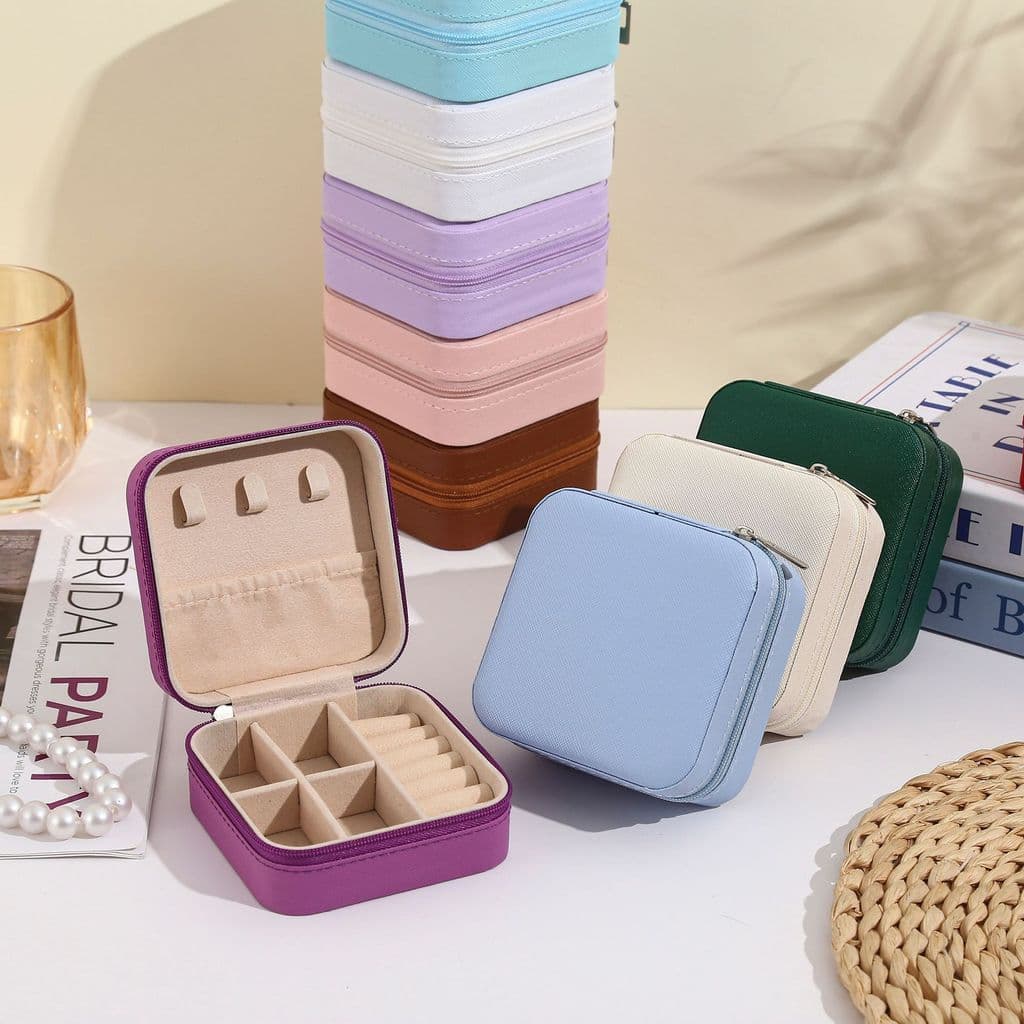 Kit15-40pcs  Caixa De Joias Portátil, Bolsa De Viagem, Bolsa Para Anéis, Presente Requintado