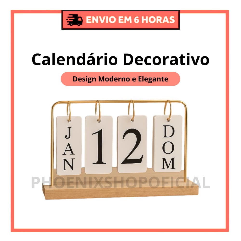 Calendário Decorativo Moderno Para Sala E Escritório