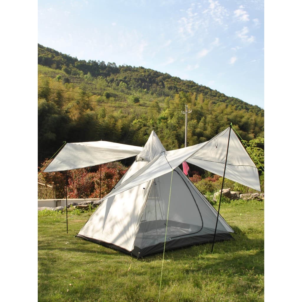 Barraca de acampamento indiana requintada para parque, barraca de pirâmide para 4 pessoas, barraca de acampamento à prov