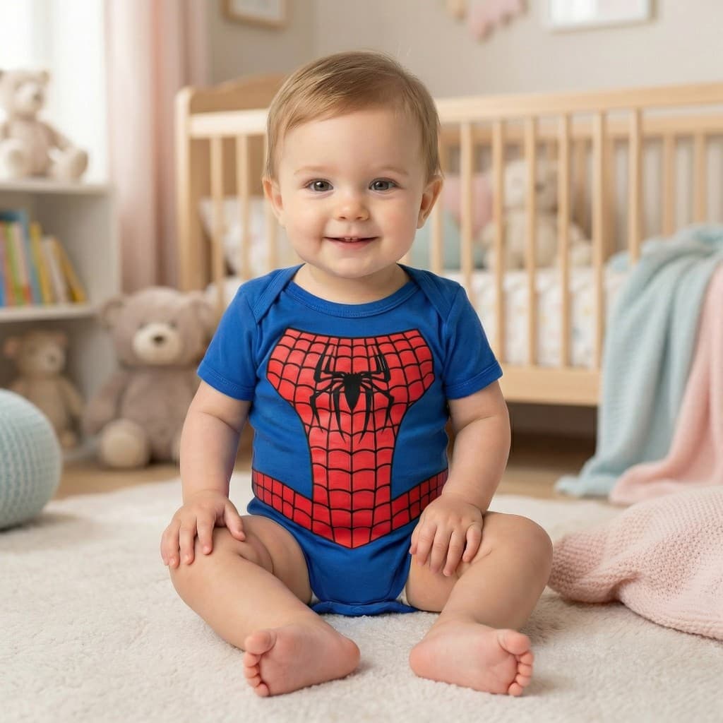 Body Infantil Roupa de Bebê Homem Aranha  Menino Recém Nascido RN Saída Maternidade Mesversario Envio Rápido Promoção
