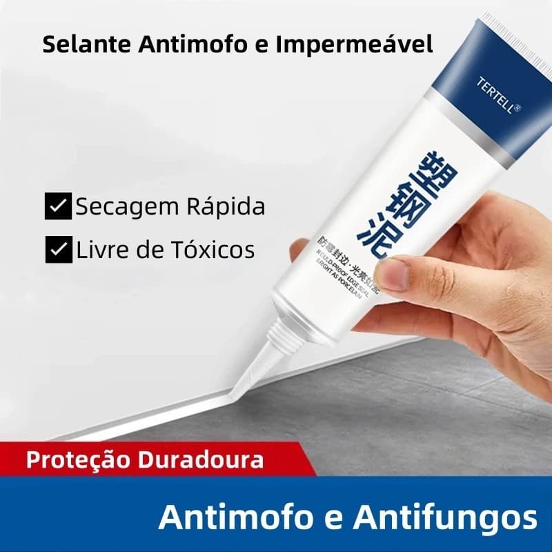 Selante Antimofo e Impermeável para Banheiros e Cozinhas - Vedação Durável para Frestas de Pias