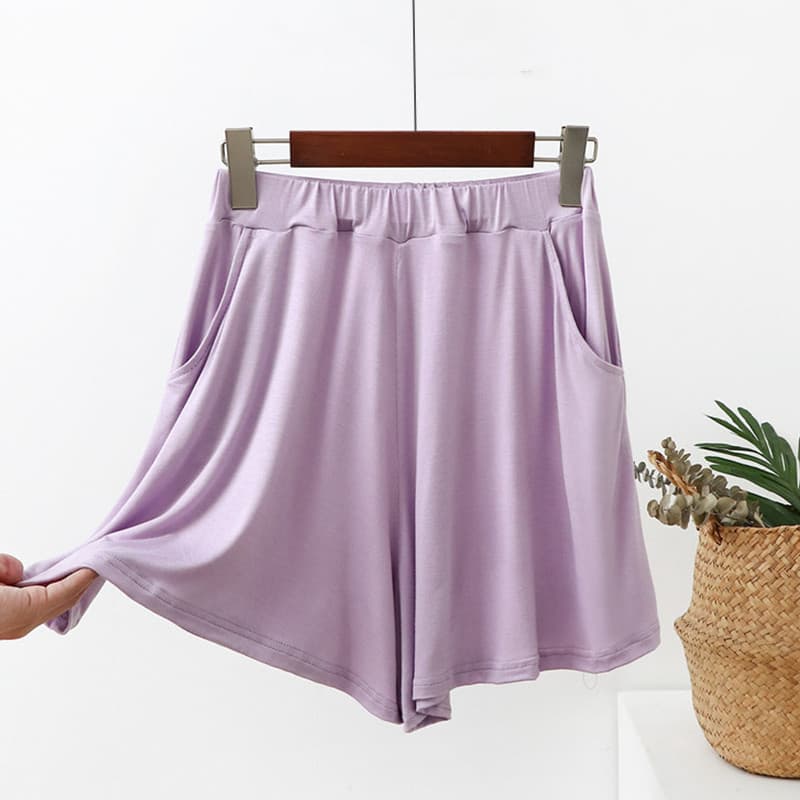 Shorts modais femininos cintura alta solta calças casuais Culottes podem usar fora calças de perna larga verão tamanho g