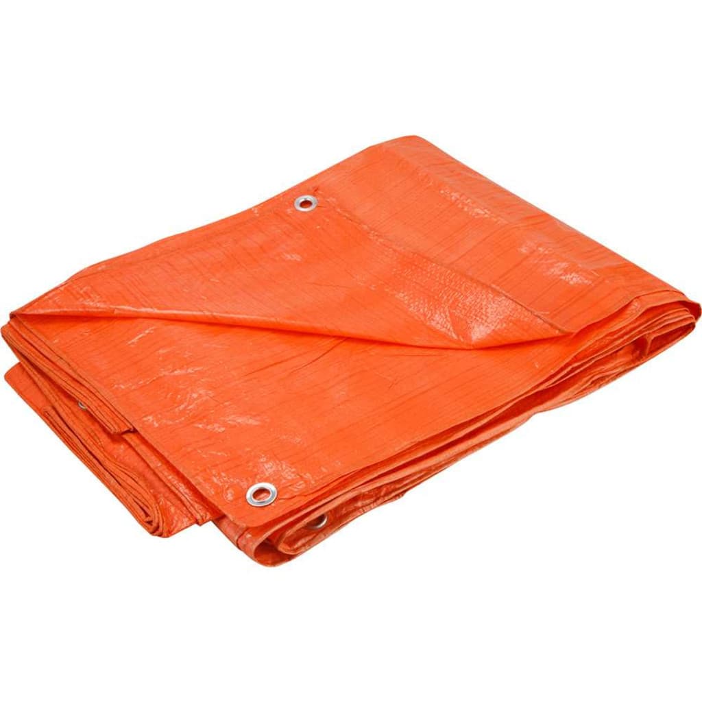 Lona Polietileno Laranja 6x3m Vonder Impermeável Com Ilhós Proteção UV