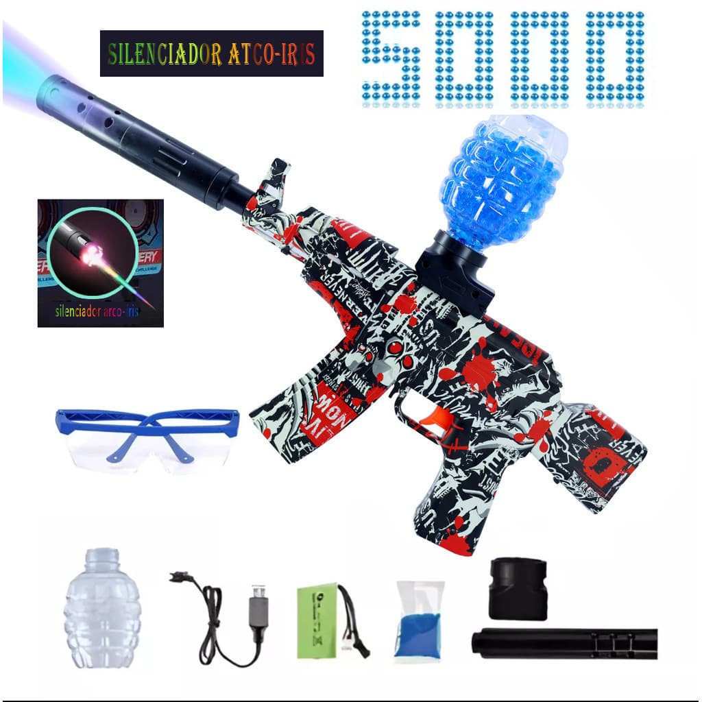 🎯 Torneio Garantido! Blaster Elétrico Nível Competitivo | Disparo Automático + 10.000 Bolas de Água