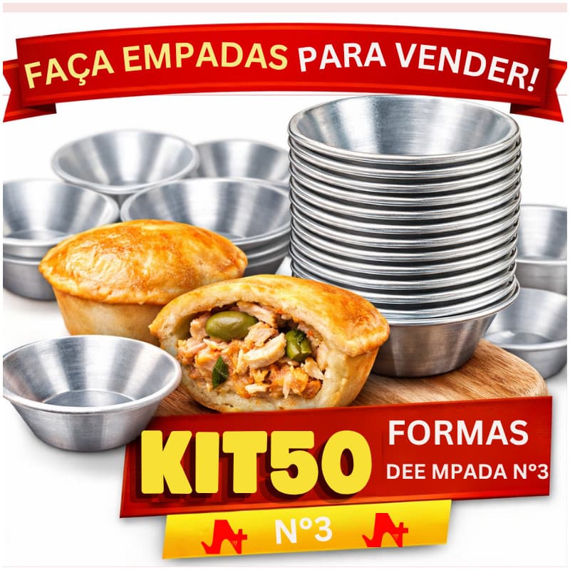Forma Empadinha Nº2 Profissional Kit 50