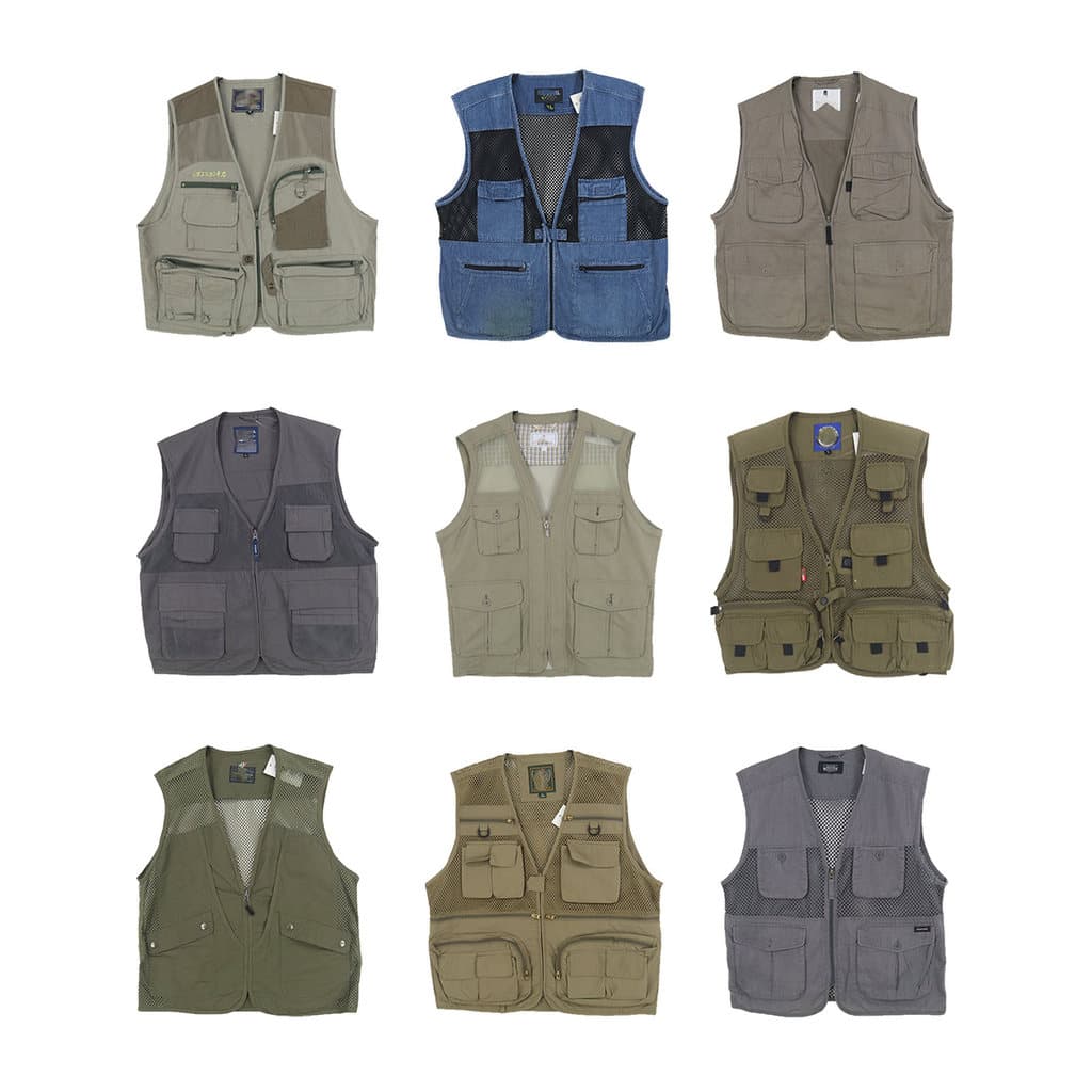 Estilo Natural vintage vintage colete de pesca masculino Multi-bolso colete tático ferramentas fotografia colete feminin