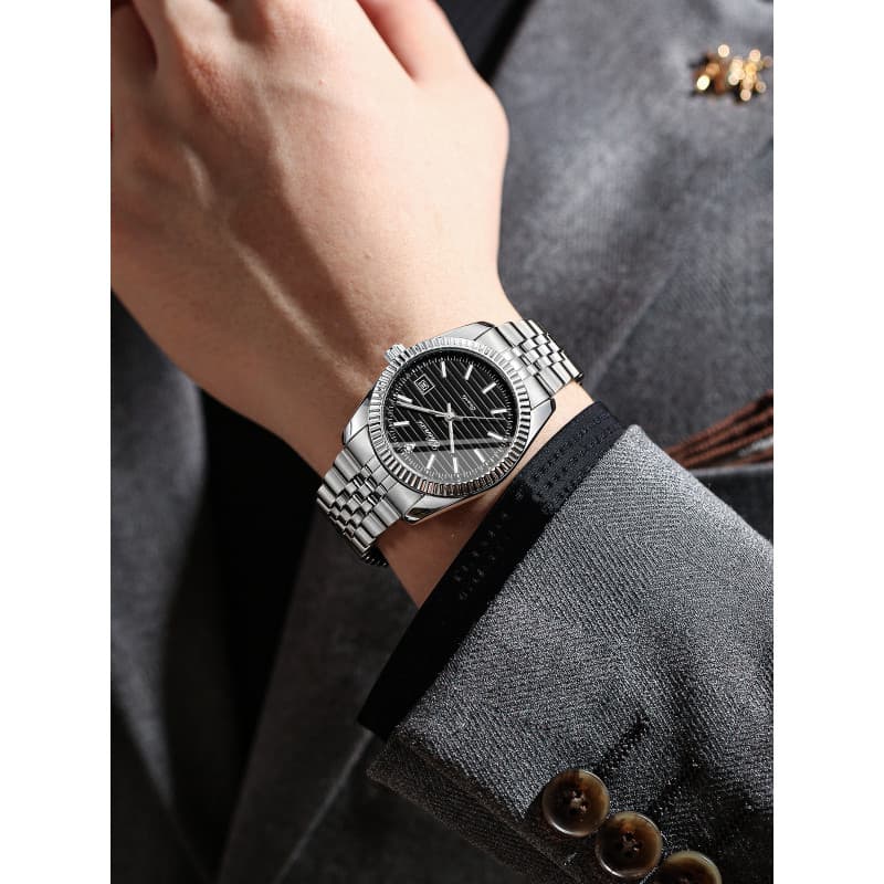 Novo relógio masculino moda negócios relógio de quartzo relógio masculino calendário luminoso à prova dwaterproof água r