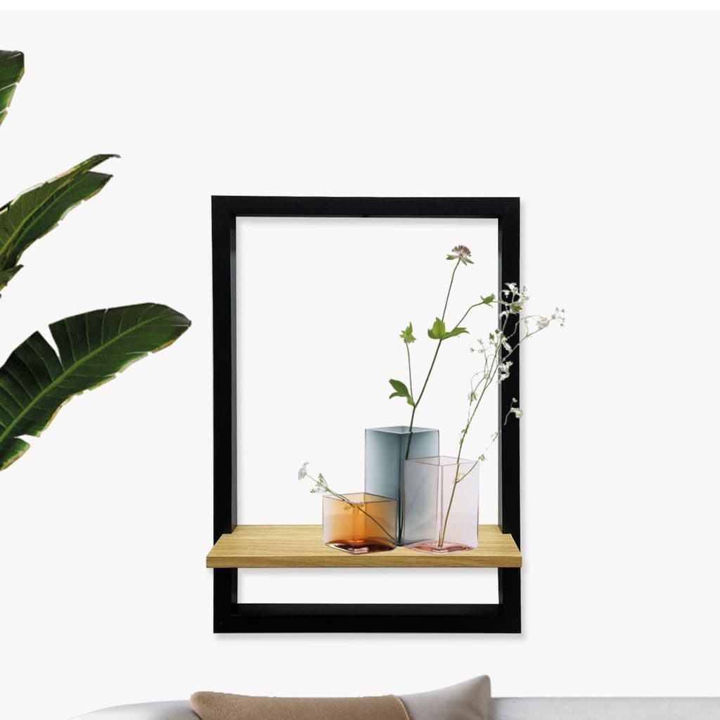 Prateleira quadro decorativa 35 x 50cm FRAME 3550 Multivisao, prateleira om fundo estilo moldura, prateleira com moldura