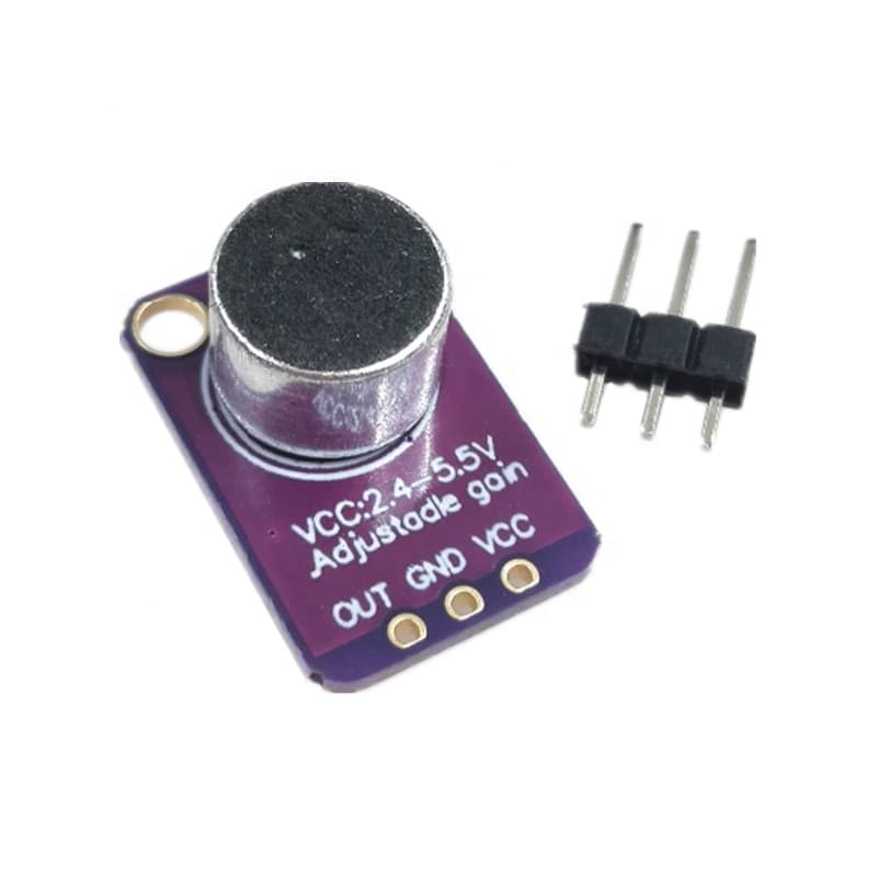 Módulo Sensor Som Microfone Ganho Amplificador MAX4466