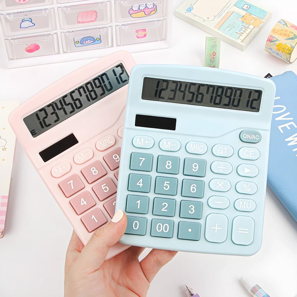 Calculadora Grande Classica De Mesa Solar Ou Pilha Escolar Escritório Financeiro