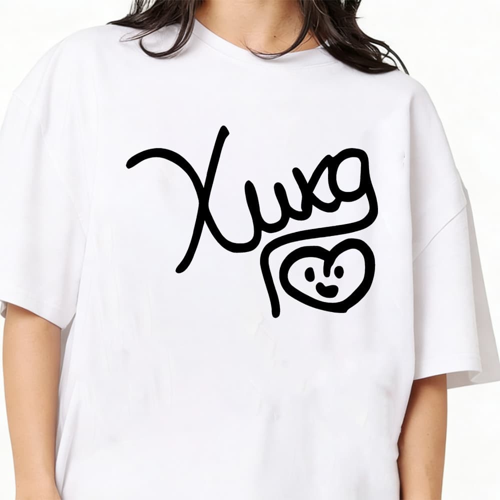 2026 Camiseta Feminina Unissex Estampa Xuxa Coracao Rosto Sorriso T-shirt Streetwear