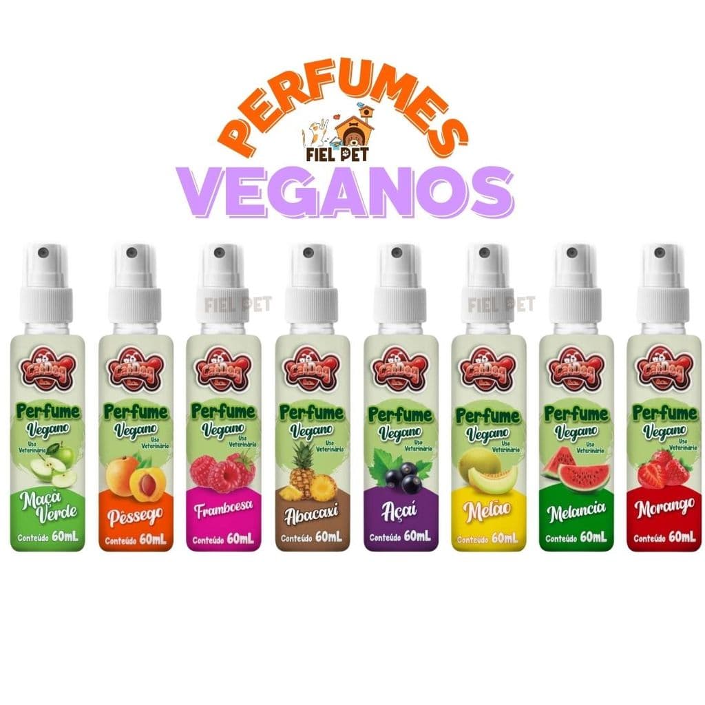 Perfume Colônia Vegano Cachorro Gato Pet 60ml Loção Cat Dog