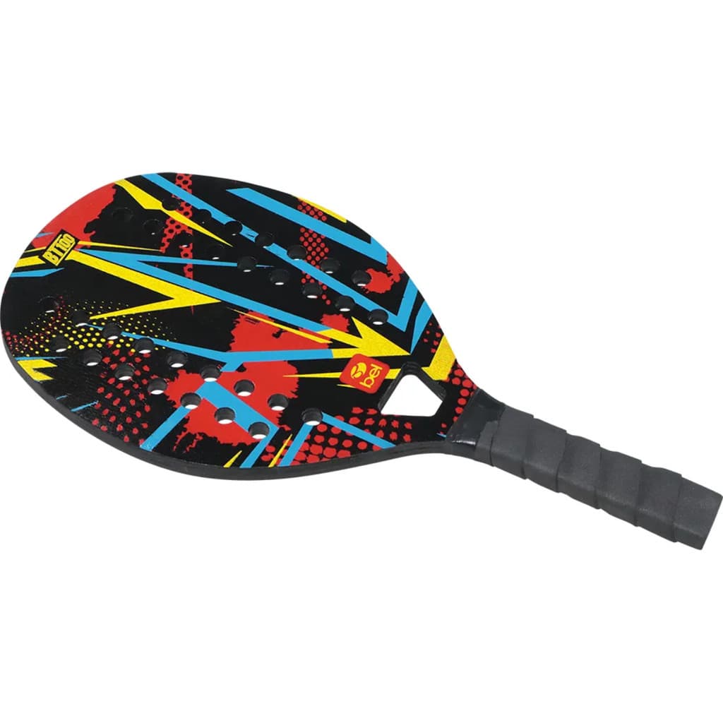 Kit Beach Tennis 2 Raquetes Madeira+Bolinha Iniciante Belfix