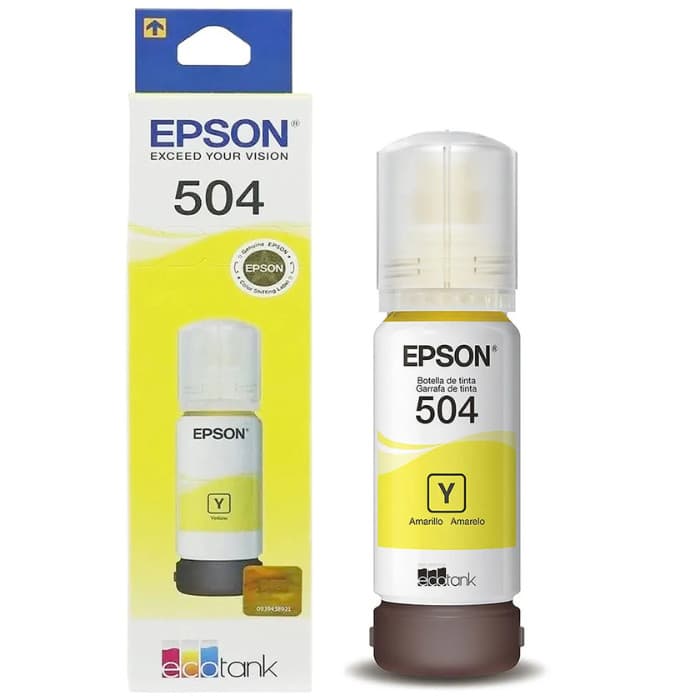 Tinta Epson T504420AL T504420 T504 Amarelo | L4150 L4160 L6191 L6161 L6171 L14150 | Original 70ml