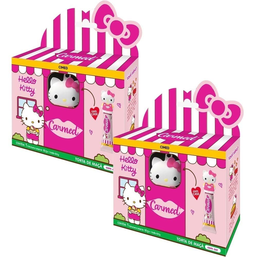 2 hidratantes labiais - Hello Kitty Hidratante Labial Torta de Maçã