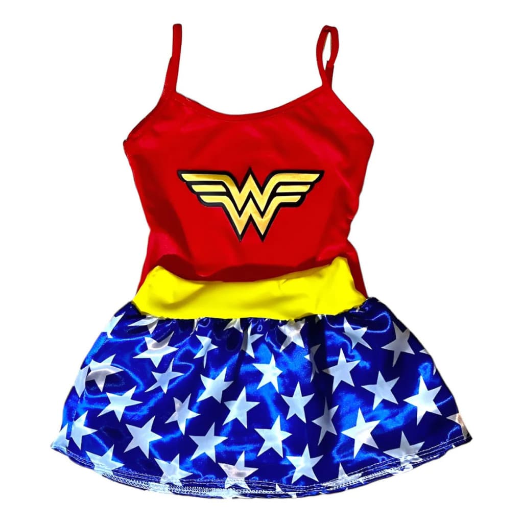 Fantasia Mulher Maravilha Infantil Menina Roupa M
