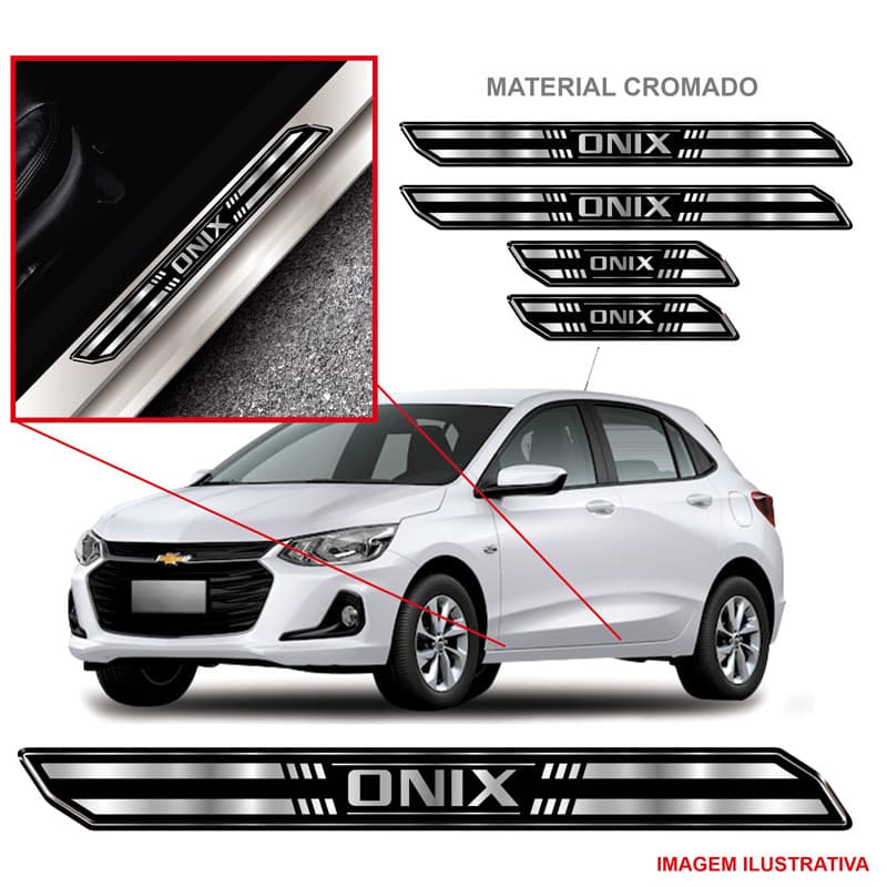 KIT JOGO SOLEIRA PROTETOR CARRO ONIX RESINADO