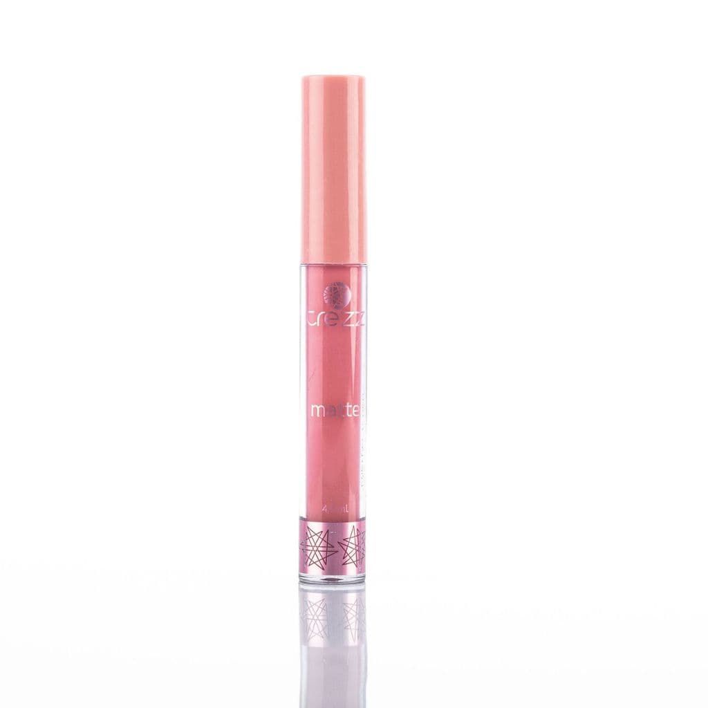Batom Líquido Matte Trezz Delicada Nude Rosado Boca Não Craquela e Longa Duração 4,5ml