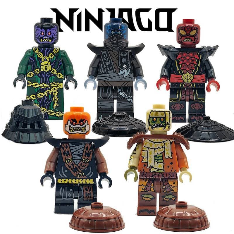Minifigura banida grupo de cinco pessoas Culox montado bloco de construção brinquedos bile barata