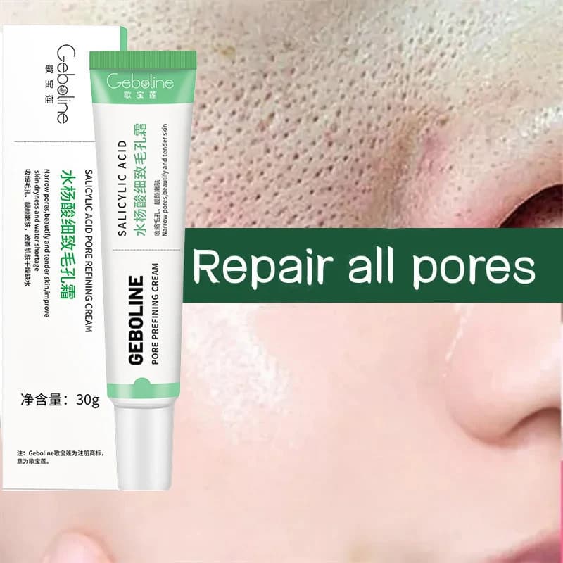 Novo Creme Encolhível De Poros Com Ácido Salicílico , Reduzindo , Iluminando A Pele , Firmando , Suavizando