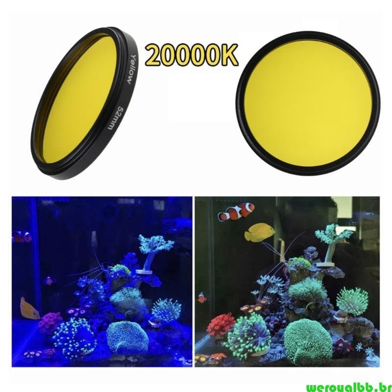 weroyalbb 52mm Lente Aquário Telefone Câmera Filtros Macro-Peixe Terrário Aquático