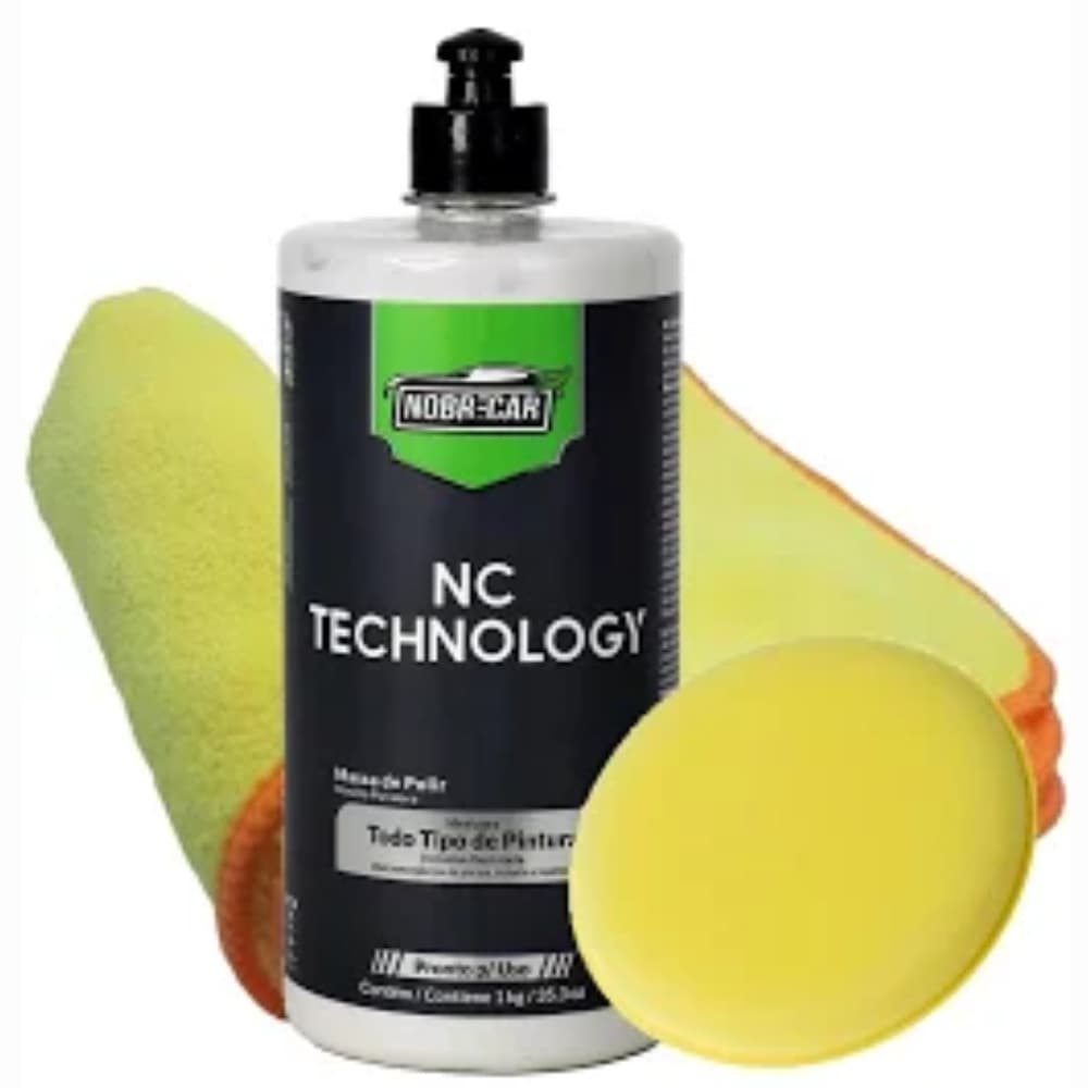 Kit Massa de Polir NC Tecnologic Nobrecar + Flanela + Aplicador
