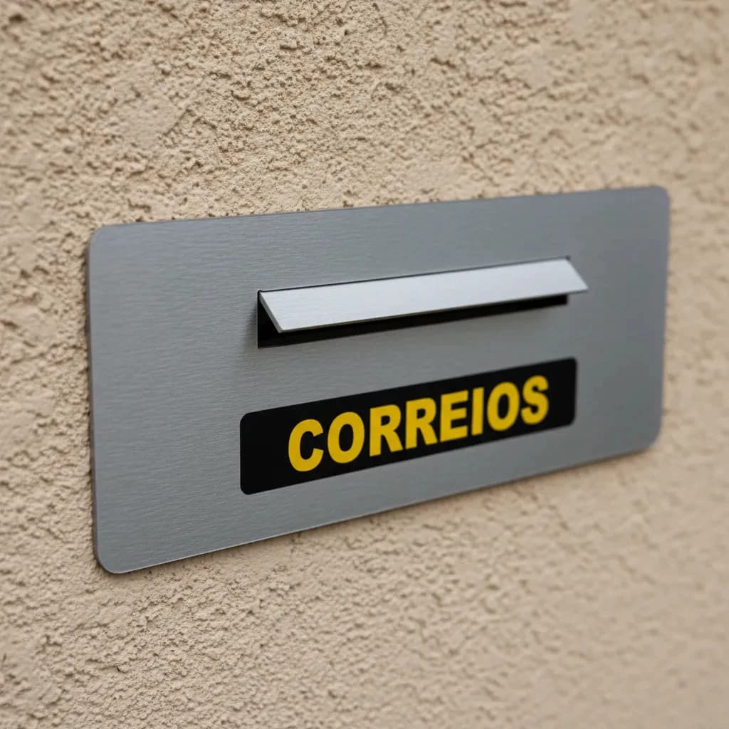Caixa de Correio ACM Espelhada 30cm para Embutir – Moderna e Elegante