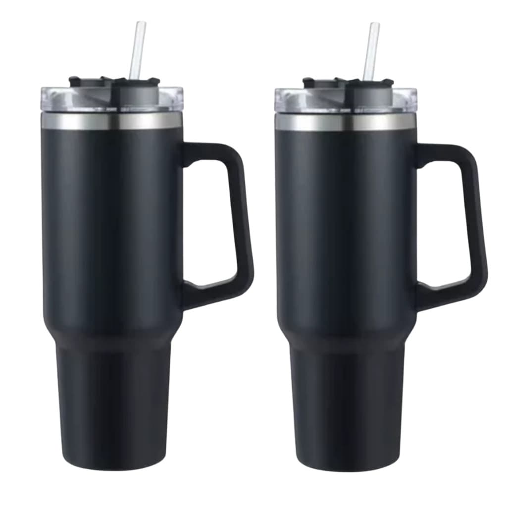 Kit 2 Copos Térmicos com Tampa de Acrílico e Trava 360º 1.2L