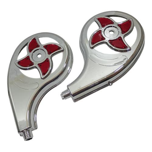 Par Calota Calotinha 4 Pontas Vermelha Forti Ar Caminhao Vermelho
