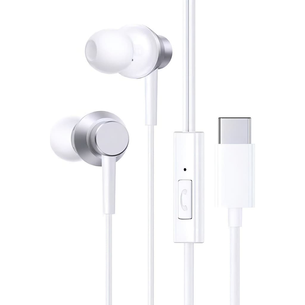 Fone De Ouvido C Fio E Microfone Baseus Cz11 Tipo C Branco