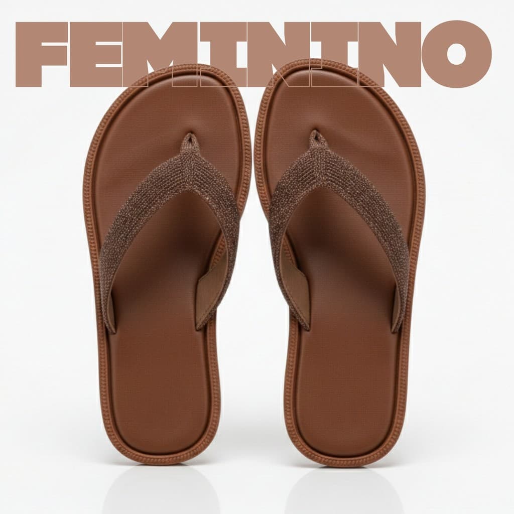 Chinelo Feminino Strassc Confortável Estiloso e Brilhante para Ocasiões Especiais - Duda