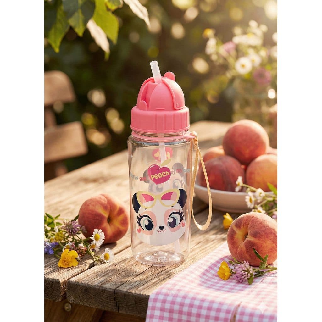 Garrafa Infantil Puket Tritan Panda Romântico