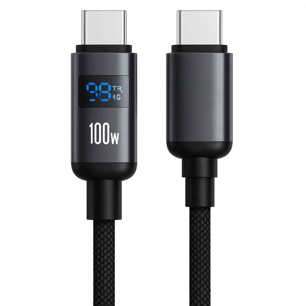 Cabo de Carregamento Turbo 100W 1 Metro Tipo USB-C