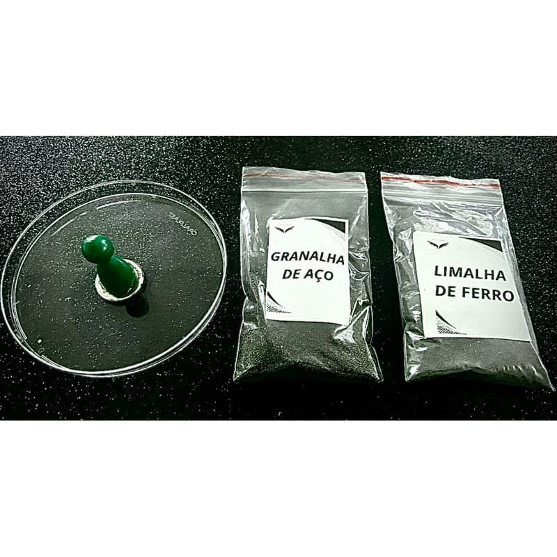 Kit Teste Campo Magnético Limalha de Ferro + imã