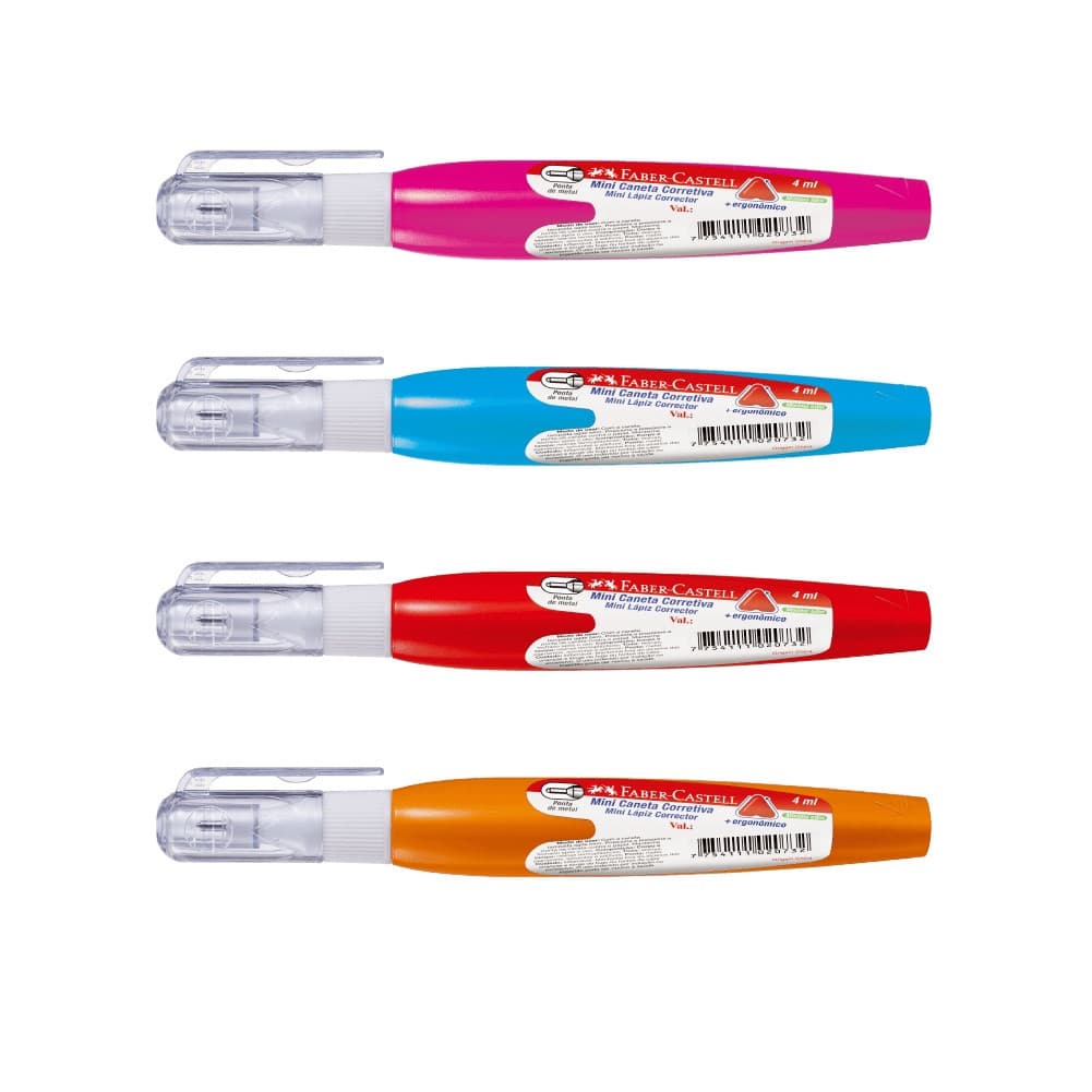Caneta Corretiva Mini FABER-CASTELL 4ml - UNIDADE