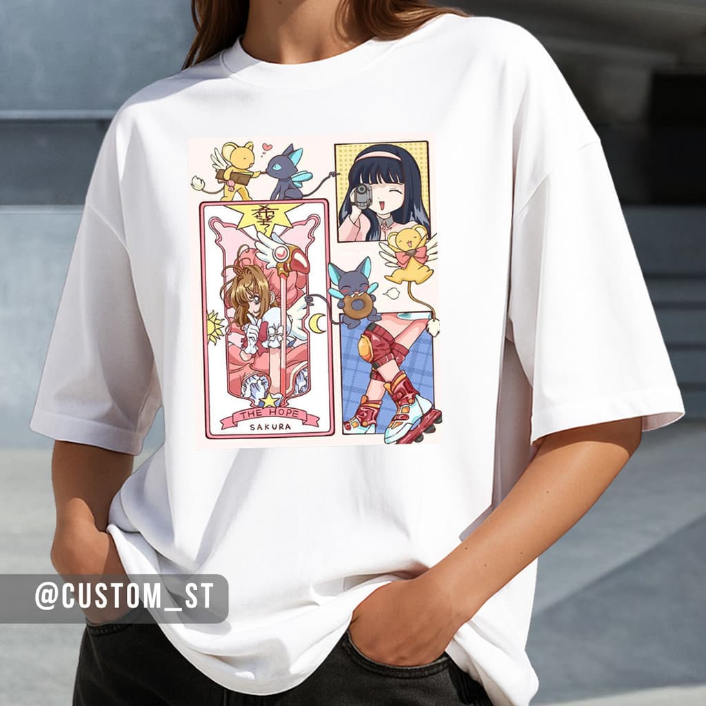 Camiseta Cardcaptor Sakura Kinomoto Clear Card Cartas Magicas Otaku Poderes Kero Toya