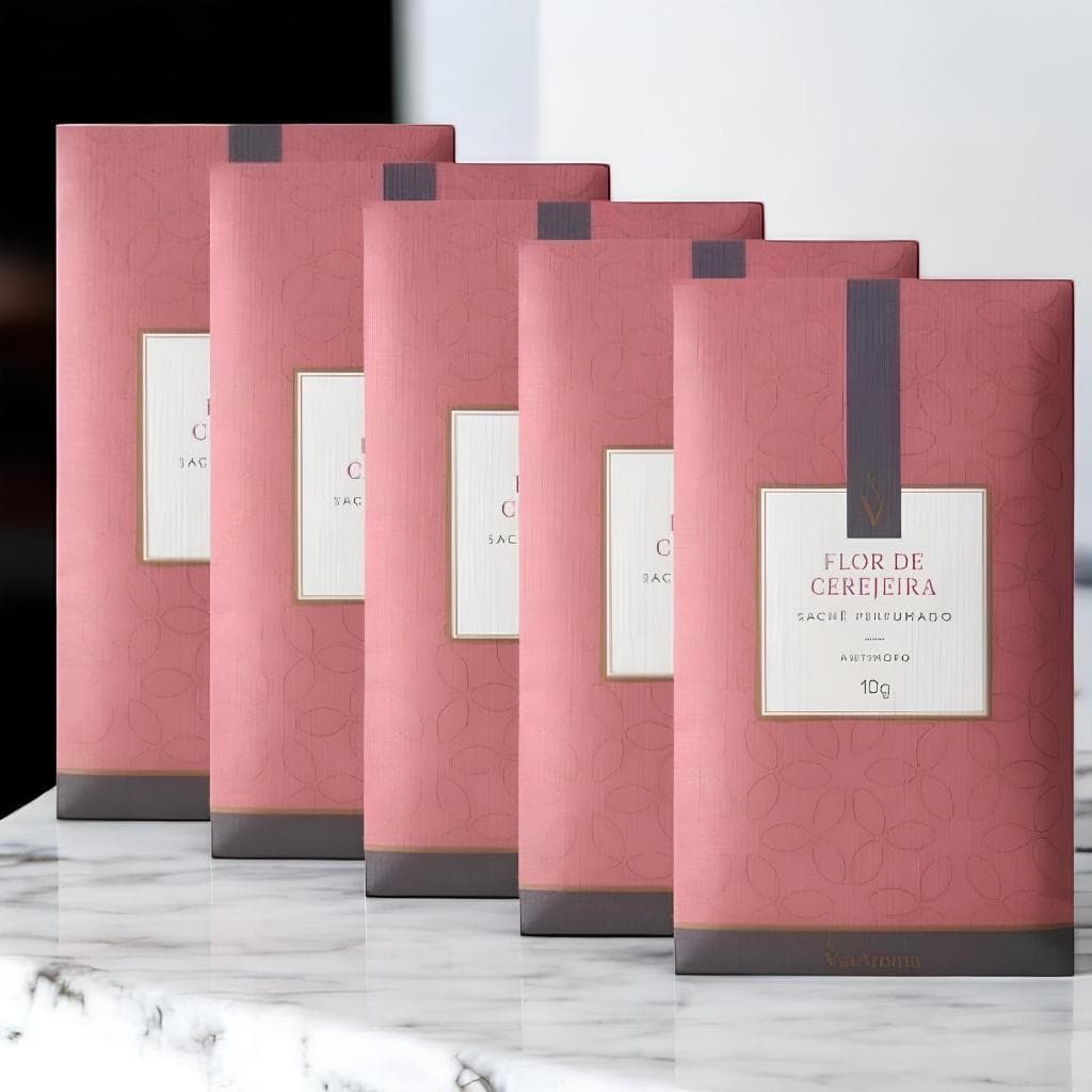 5 Sachês Perfumados 10g  Via Aroma Para Gavetas Roupeiro Automóvel Bolsa Closets