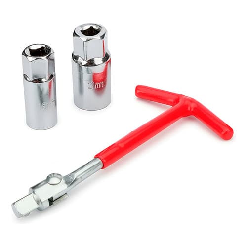 Jogo Chave De Vela Universal T Articulada Soquetes 16mm 21mm