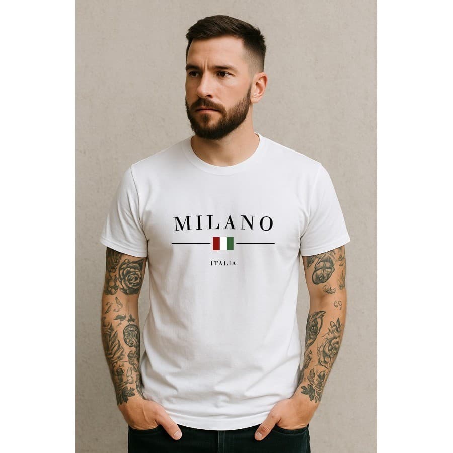 Kit 3 Camisetas Algodão Milano Paris Califórnia Várias Cores