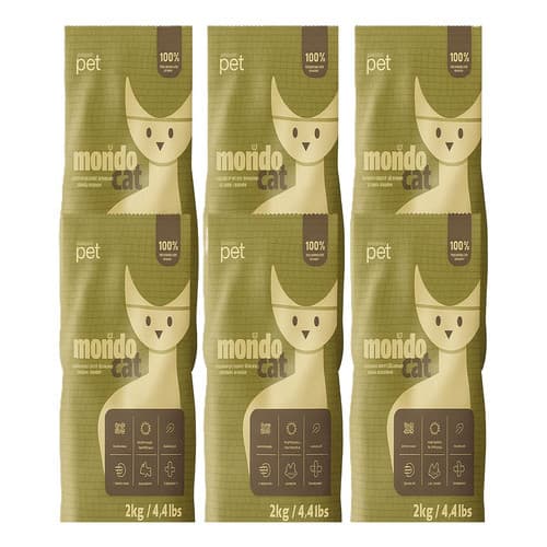 Granulado Higiênico Premium Mandiocat Natural Biodegradável 6 X 2 Kg