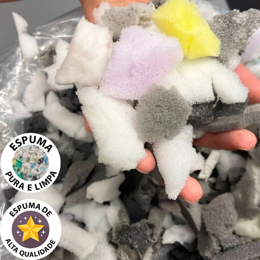 FLOCOS 00DE ESPUMA 05KG ARTESANATO COLCHONETE AGLOMERADO TRAVESSEIRO ALMOFADA PELUCIA ENCHIMENTO MULTIUSO LIMPA PURA TO