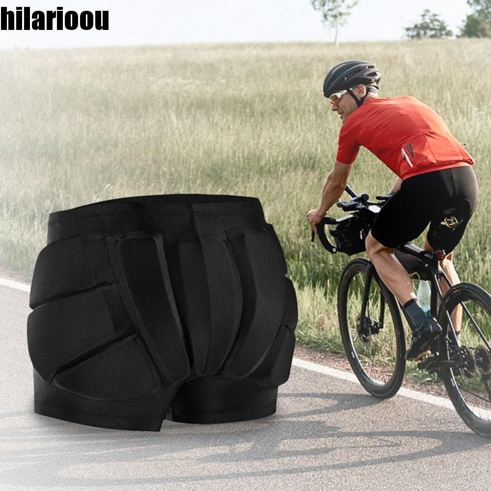 HILARIOOU Protetor De Quadril Para Motocicleta , Shorts Acolchoados Unissex De EVA Motocross , Preto/Azul